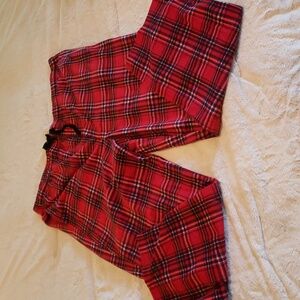 Sonoma NWT Mens XXL Red Plaid Fleece Pajama Bottom